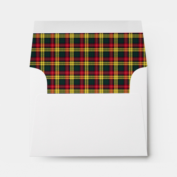 Envelope with Buchanan tartan liner