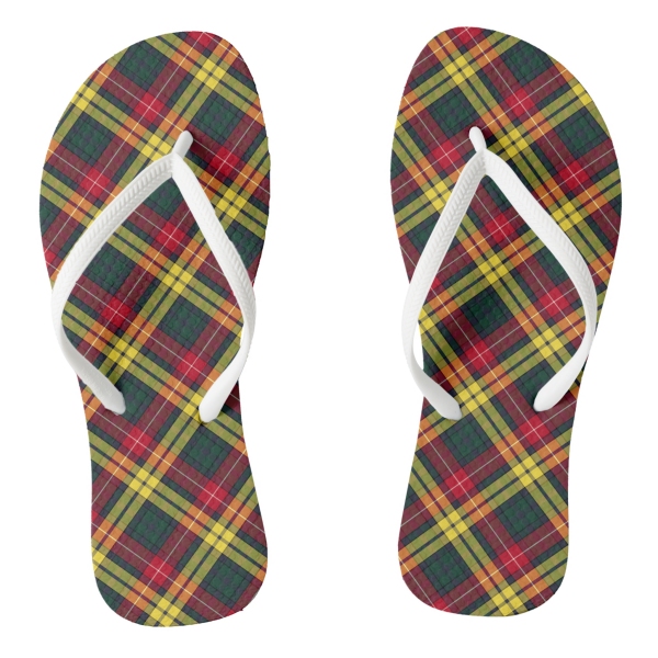 Clan Buchanan Tartan Flip Flops