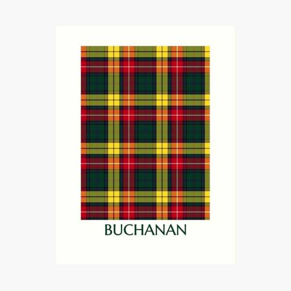 Buchanan tartan art print