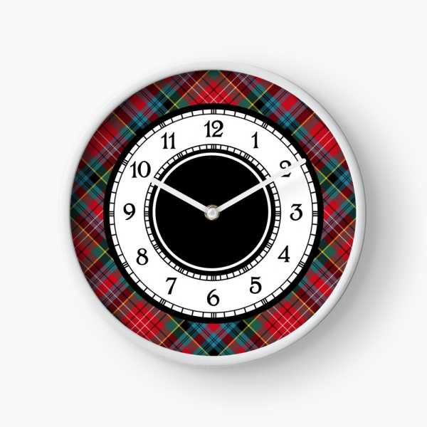 Ancient Caledonia District tartan wall clock