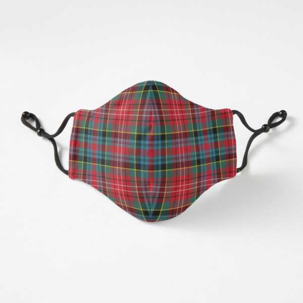 Ancient Caledonia District tartan fitted face mask