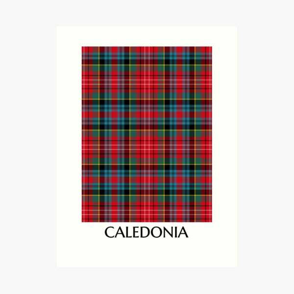 Ancient Caledonia District tartan art print