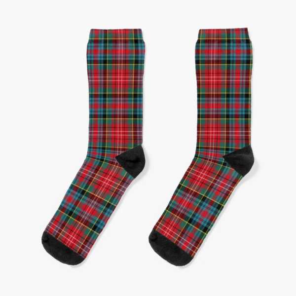 Ancient Caledonia District tartan socks