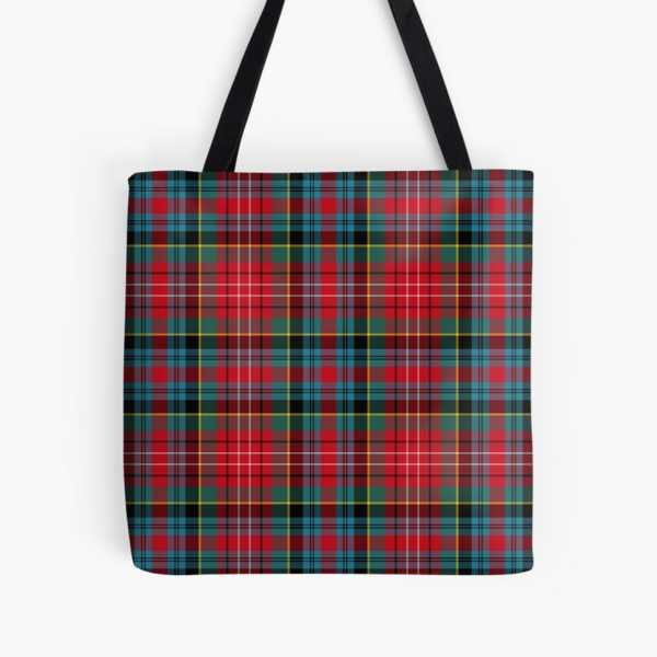 Ancient Caledonia District tartan tote bag