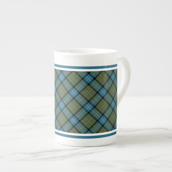 California tartan bone china mug