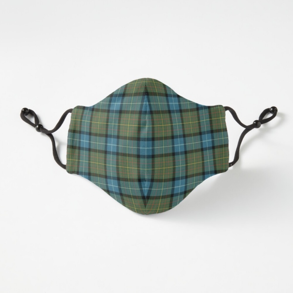 California tartan fitted face mask