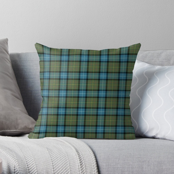 California tartan throw pillow