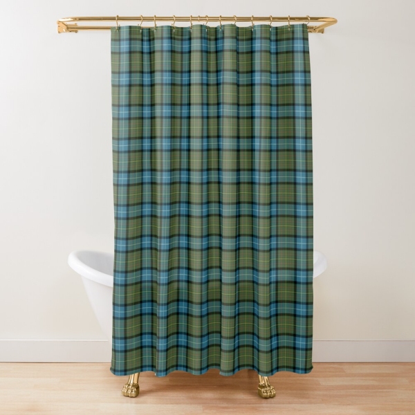 California tartan shower curtain