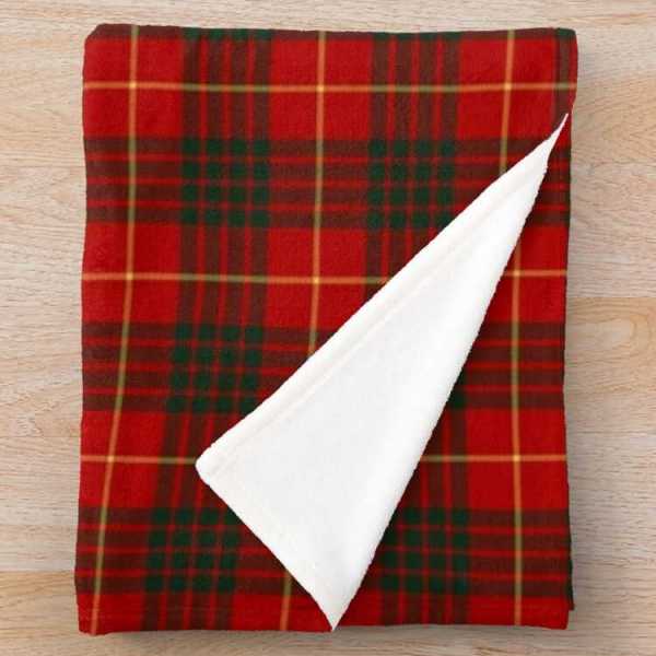 Cameron tartan fleece throw blanket