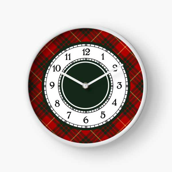 Clan Cameron Tartan Wall Clock