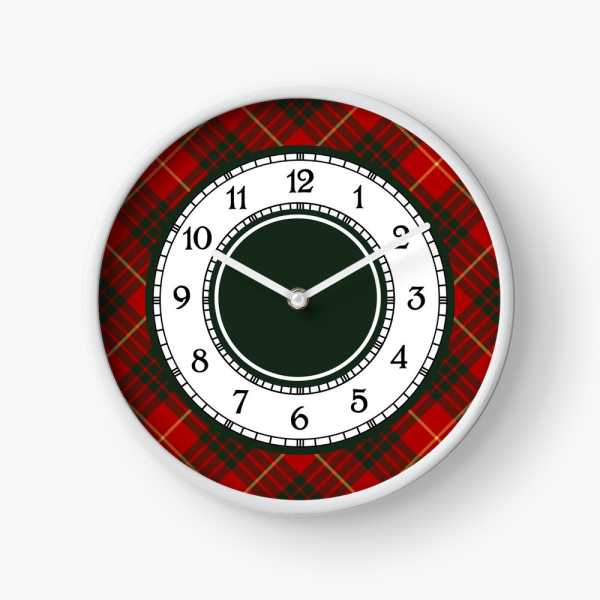 Cameron tartan wall clock