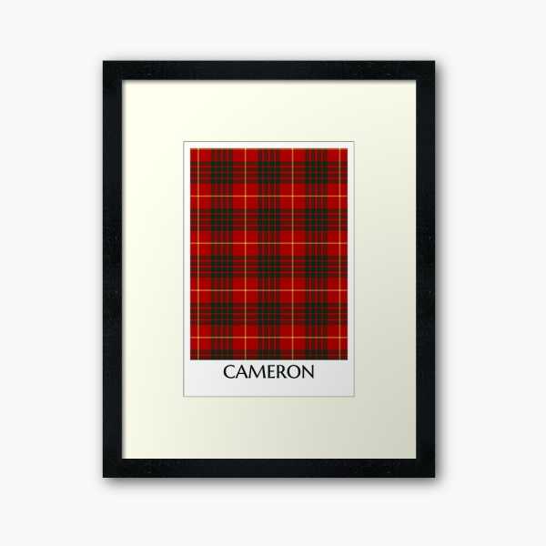 Cameron tartan framed print
