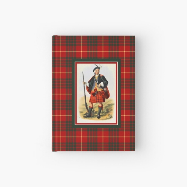 Cameron vintage portrait with tartan hardcover journal