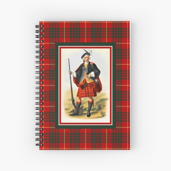 Cameron vintage portrait with tartan spiral notebook