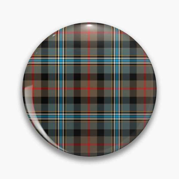 Campbell Hunting tartan pinback button