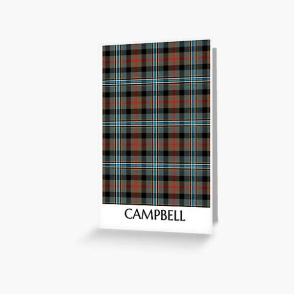 Campbell Hunting tartan greeting card