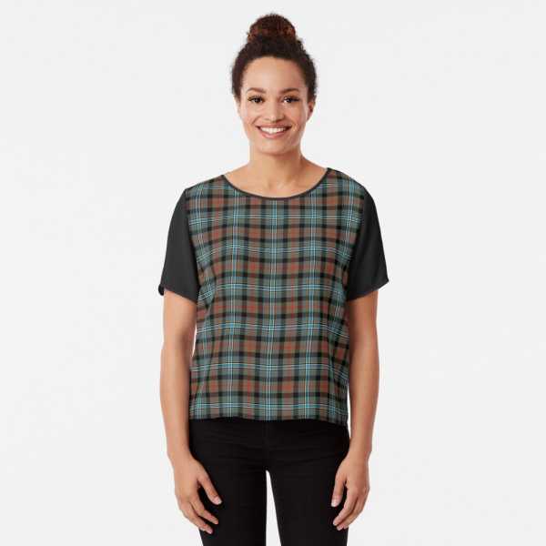 Campbell Hunting tartan chiffon top