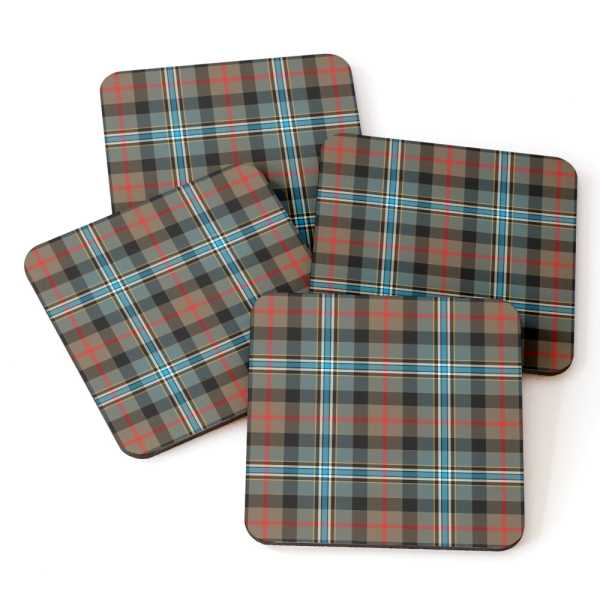 Campbell Hunting tartan beverage coasters