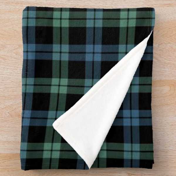 Campbell of Loch Awe tartan fleece throw blanket