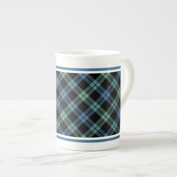 Campbell of Loch Awe tartan bone china mug