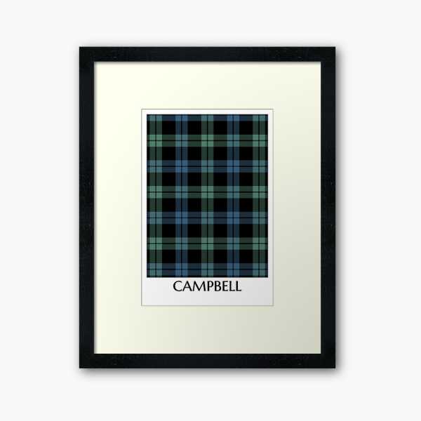 Campbell of Loch Awe tartan framed print