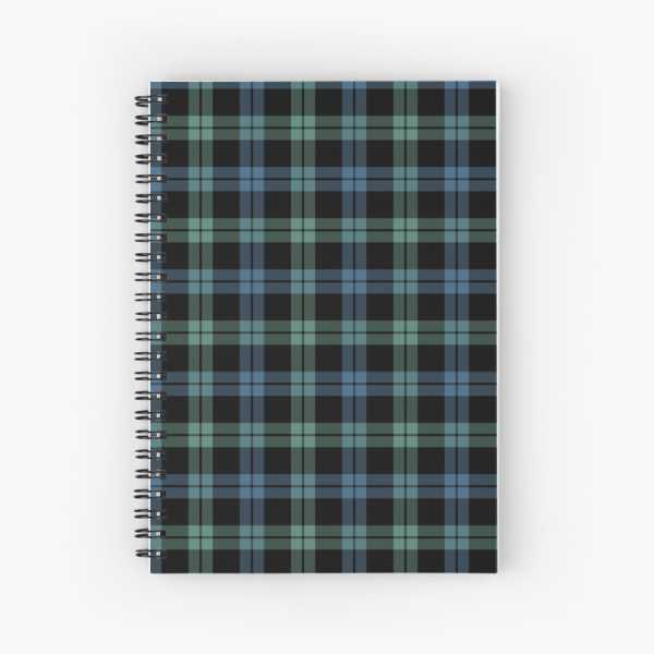 Campbell of Loch Awe tartan spiral notebook