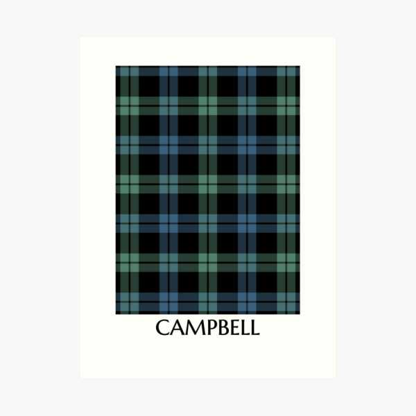 Campbell of Loch Awe tartan art print