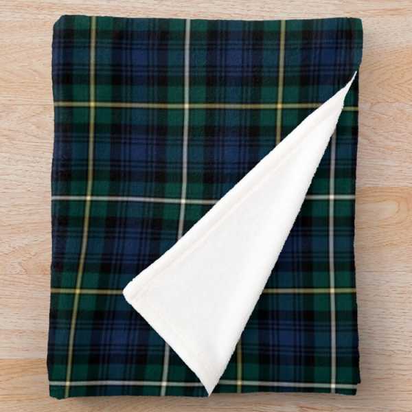 Campbell tartan fleece throw blanket