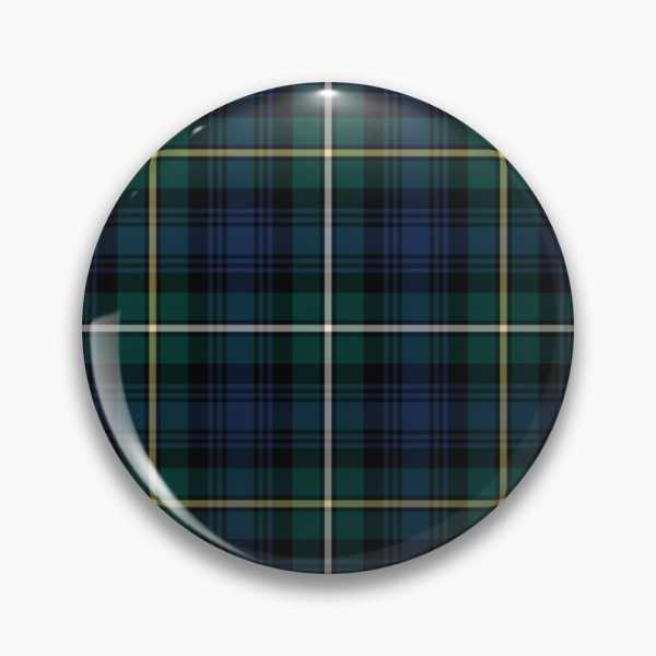 Campbell tartan pinback button