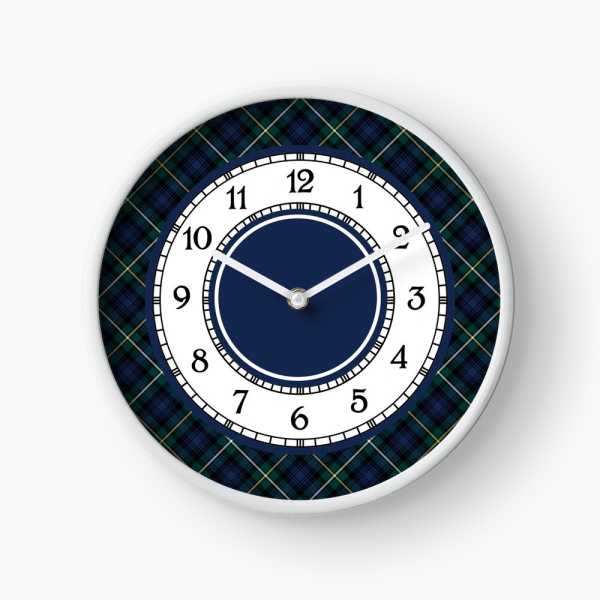 Campbell tartan wall clock