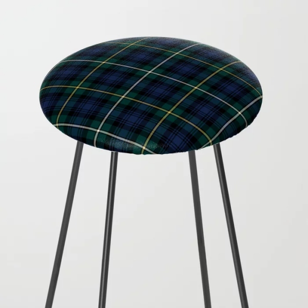 Campbell tartan counter stool