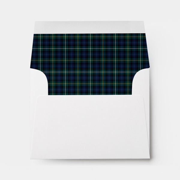 Envelope with Campbell tartan liner