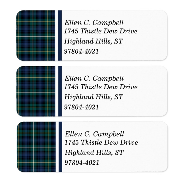Clan Campbell Tartan Labels