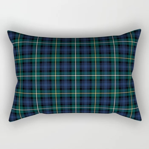 Campbell tartan rectangular throw pillow