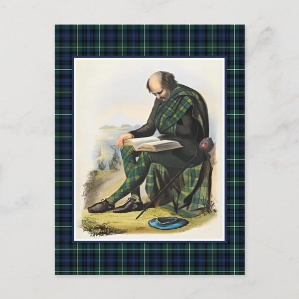 Campbell tartan postcard