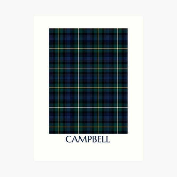 Campbell tartan art print
