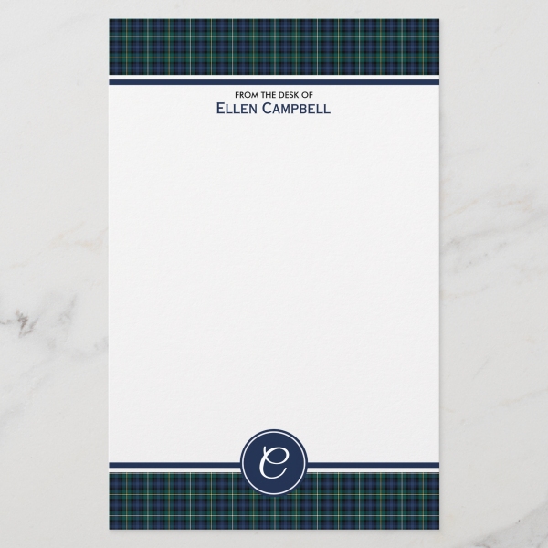 Clan Campbell Tartan Stationery