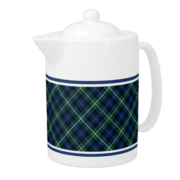 Campbell tartan teapot