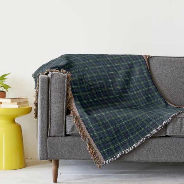 Campbell tartan throw blanket