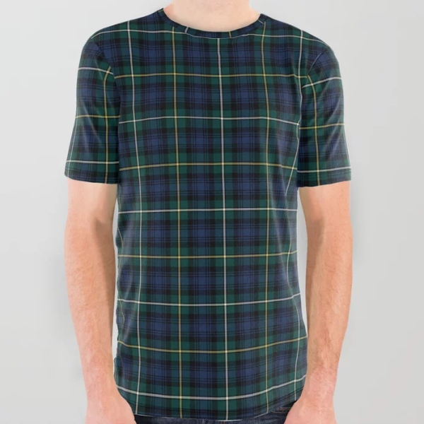 Campbell tartan all over print tee shirt