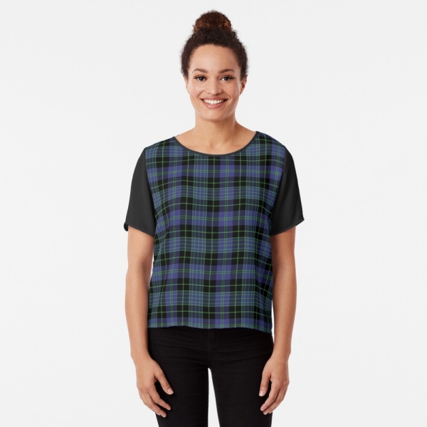 Cargill tartan chiffon top