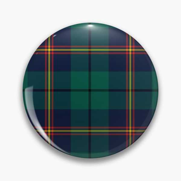 Carmichael tartan pinback button