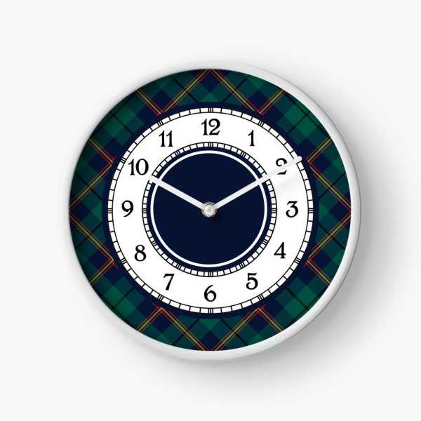 Carmichael tartan wall clock