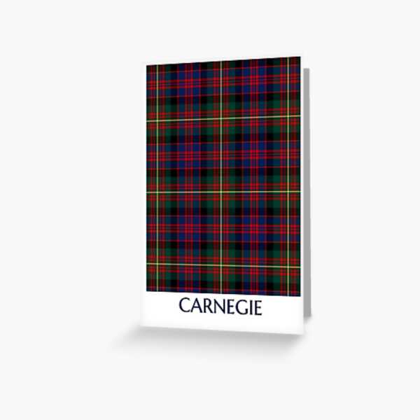 Carnegie tartan greeting card