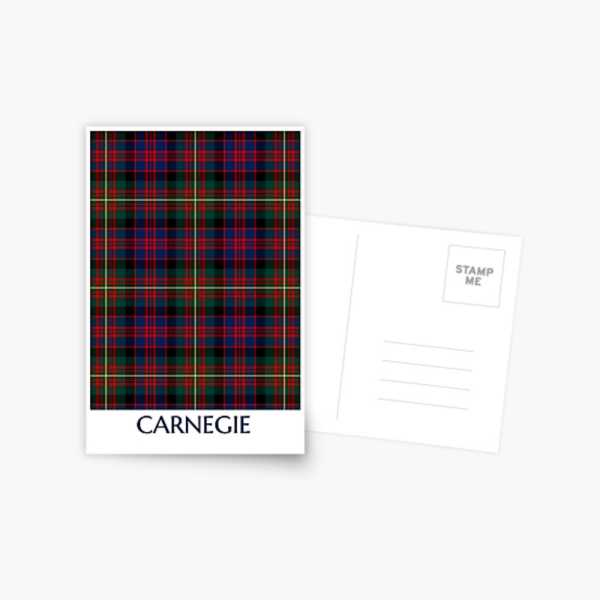 Clan Carnegie Tartan Postcard