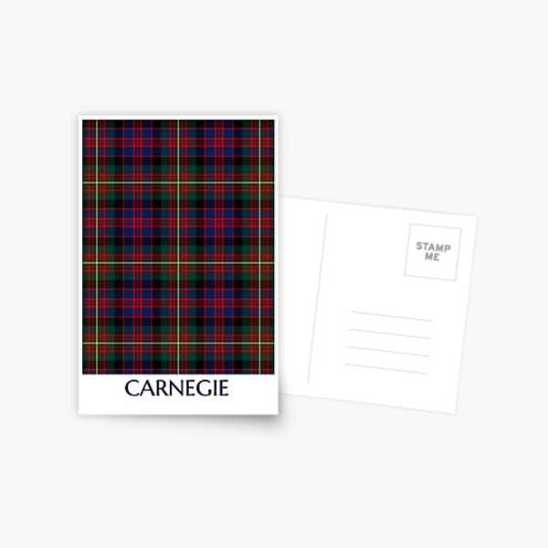 Carnegie tartan postcard