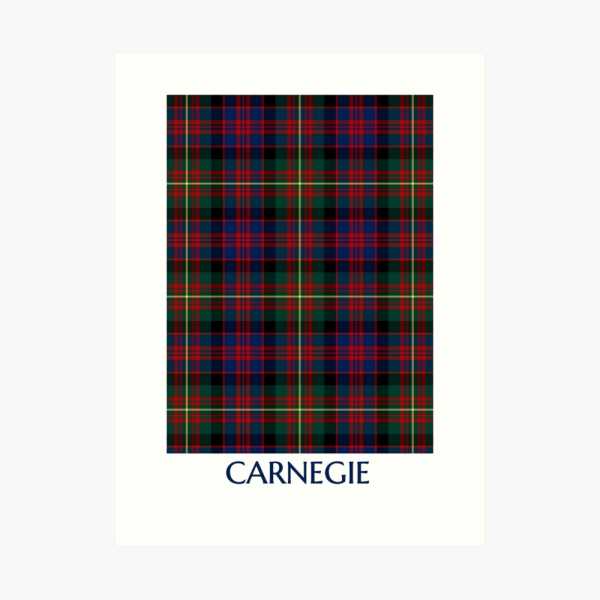 Carnegie tartan art print