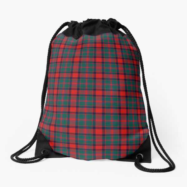 Carrick District tartan drawstring bag