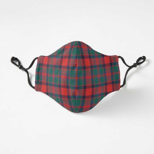 Carrick District tartan fitted face mask