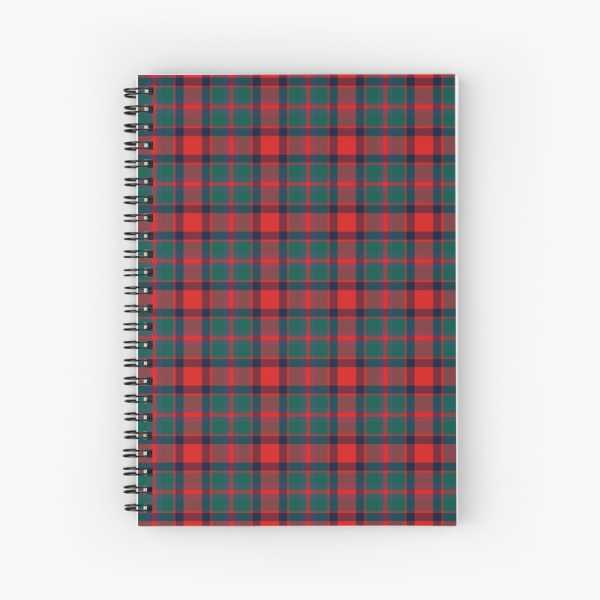 Carrick District tartan spiral notebook